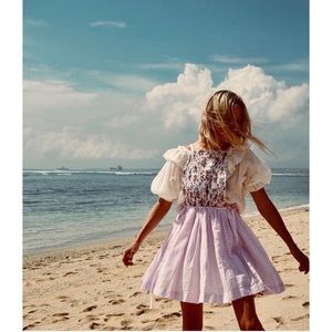 NWOT Innika Choo Smocked Pinafore Dress